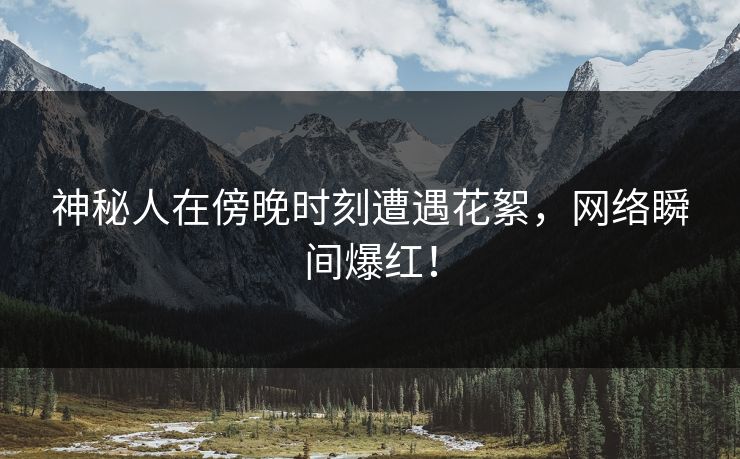 神秘人在傍晚时刻遭遇花絮，网络瞬间爆红！