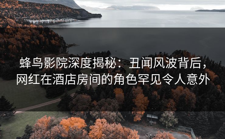 蜂鸟影院深度揭秘:丑闻风波背后,网红在酒店房间的角色罕见令人意外 蜂鸟影院深度揭秘:丑闻风波背后,网红在酒店房间的角色罕见令人意外