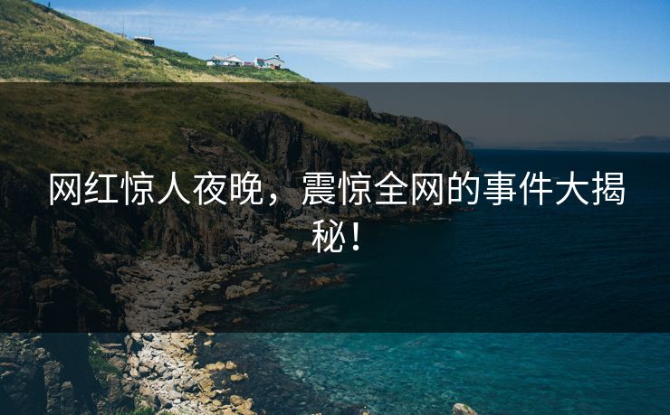 网红惊人夜晚，震惊全网的事件大揭秘！