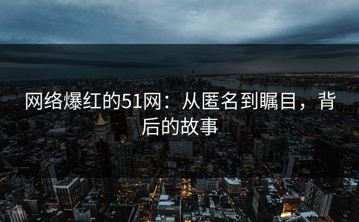 网络爆红的51网：从匿名到瞩目，背后的故事